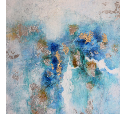 Blue Abstract Painting with...