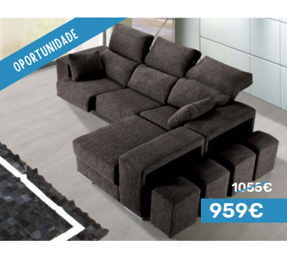 Sofa with removable chaise