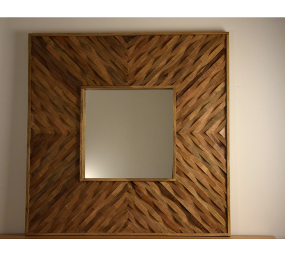 Miroir Carré en Bois