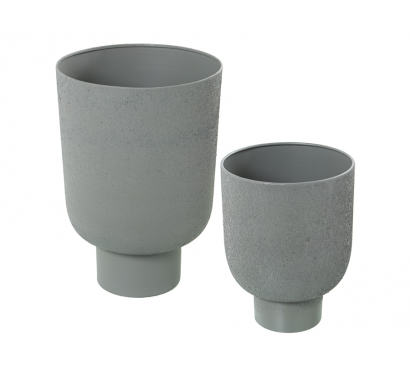 Set of 2 Gray Vases