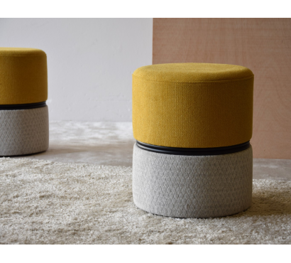 Lot de 2 Poufs Bicolores