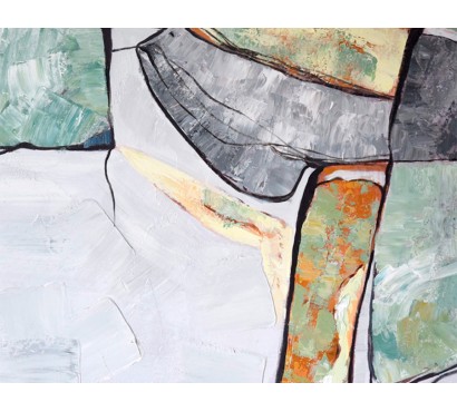 Pintura Abstrata Azul/Verde...