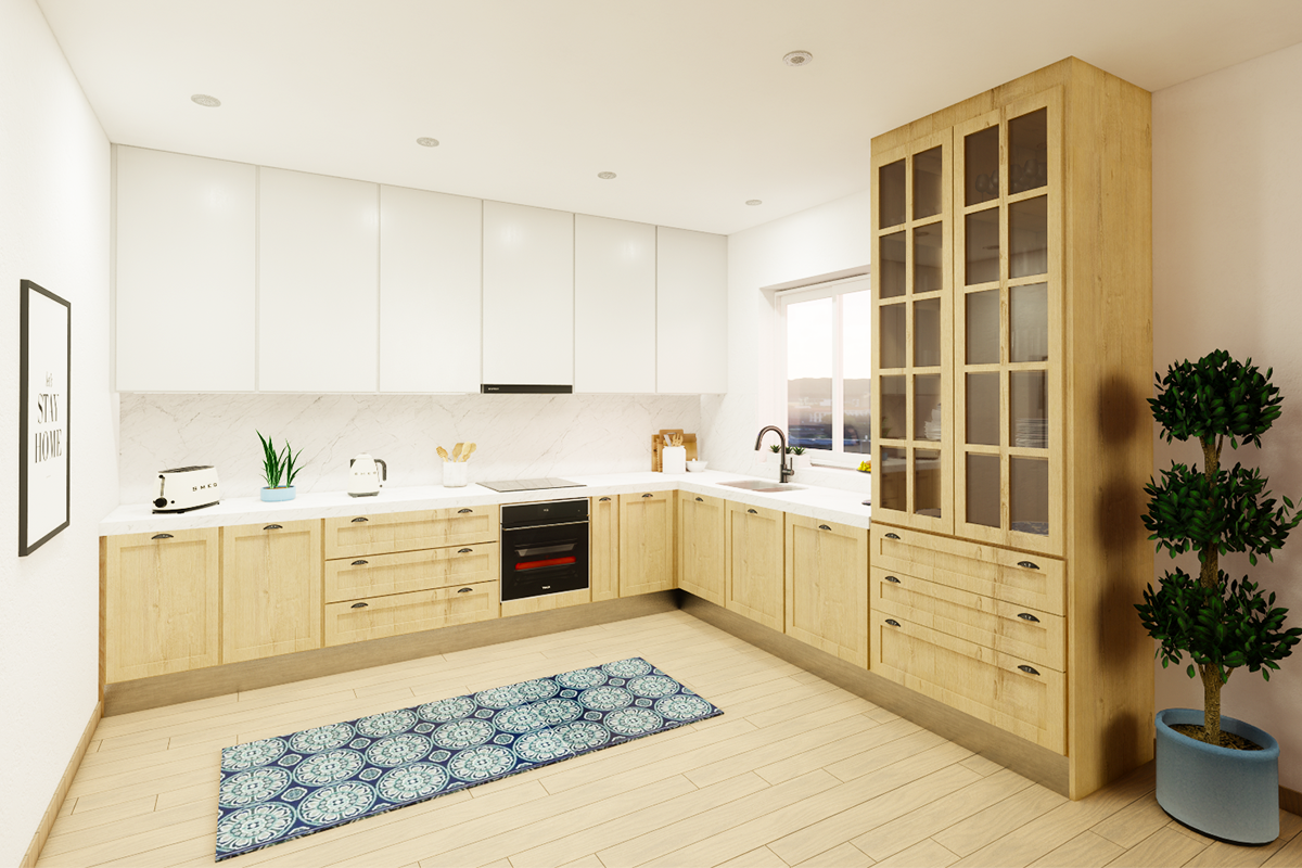 White and Oak Kitchen